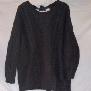 Torrid Charcoal Cable Knit Sweater
